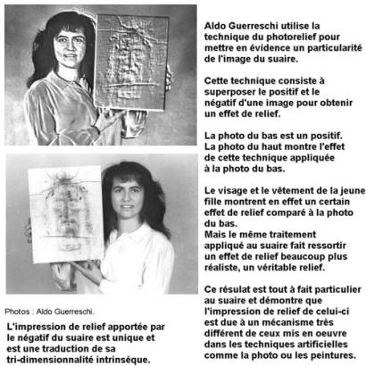 différence entre photo et linceul en 3D différence entre photo et linceul en 3D